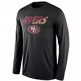 San Francisco 49ers Nike Black Legend Staff Practice Long Sleeves Performance WEM T-Shirt,baseball caps,new era cap wholesale,wholesale hats